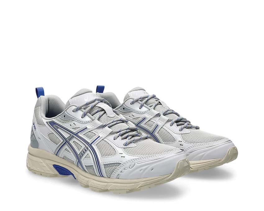Asics Gel Nunobiki White/Sapphire Seitenansicht — Premium-Knit-Webung