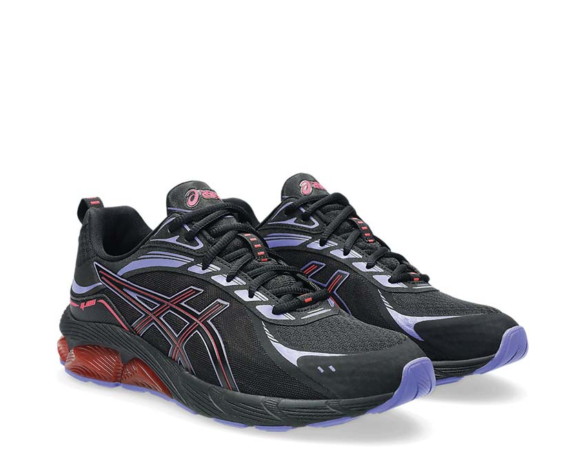 Asics Gel Quantum 180 VIII Black/Diva Pink vue latérale — tige mesh respirante