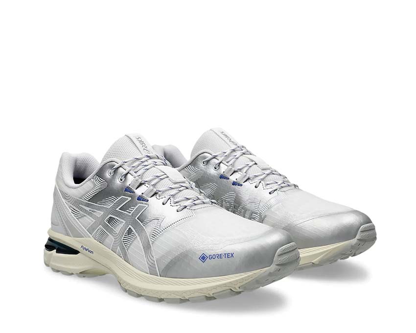 Asics Gel Terrain GTX White/Pure Silver Seitenansicht — wasserdichte Gore-Tex Membran