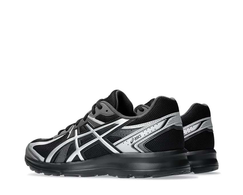 Asics Jog 100S Black/Pure Silver semelle — semelle amorti rétro running