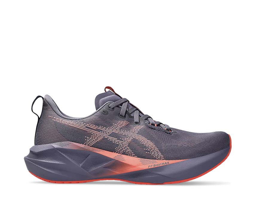 Asics Novablast 5 Greyish Purple/Coral Reef — running femme réactif FlyteFoam