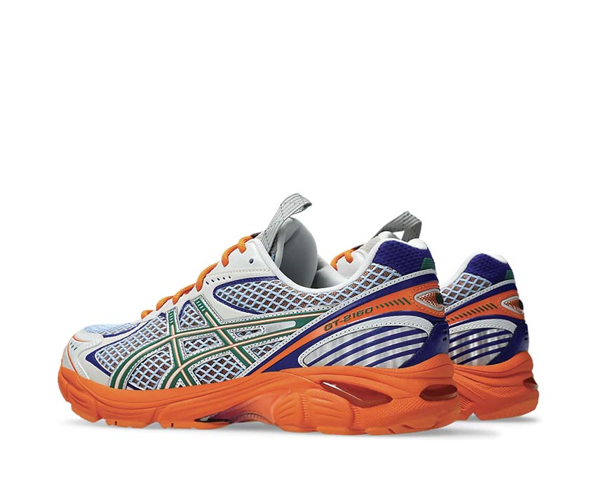 Asics UB-7 GT-2160 Kiko Kostadinov Lava Orange/Jasper Green Sohle — GT-2160 remixed Dämpfung