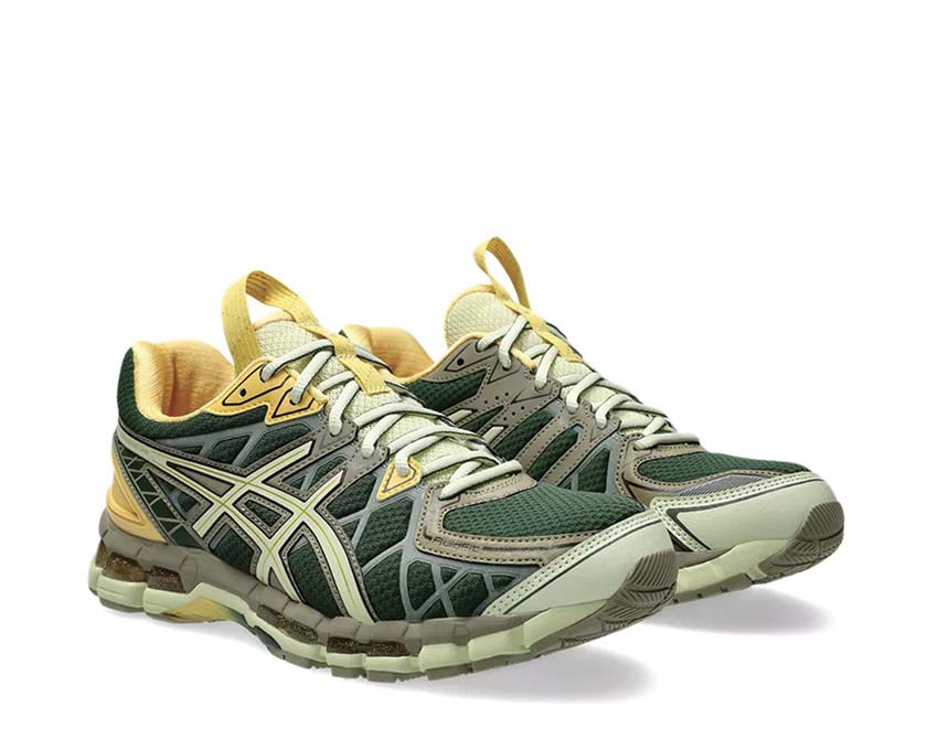 Asics UB10-S Gel Kayano 20 Kiko Kostadinov Hunter Green/Jade vue latérale — design collaboration