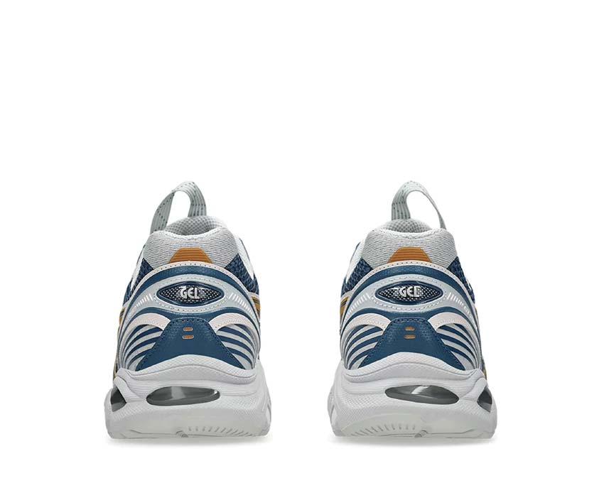 Asics UB8-S GT-2160 Kiko Kostadinov Azure/Pure Gold détail — tige collaboration premium
