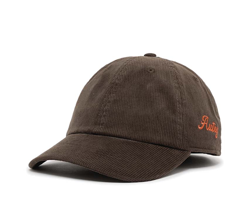 Autry Cap Logo Brown — dunkelbraunes Cap besticktes Logo Premium Lifestyle Autry