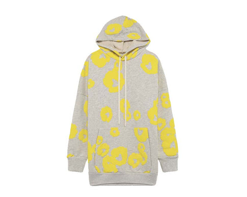 Autry Flowers Hoodie Grau Gelb — Kapuzenpullover Blumenmotiv bestickt Premium Lifestyle
