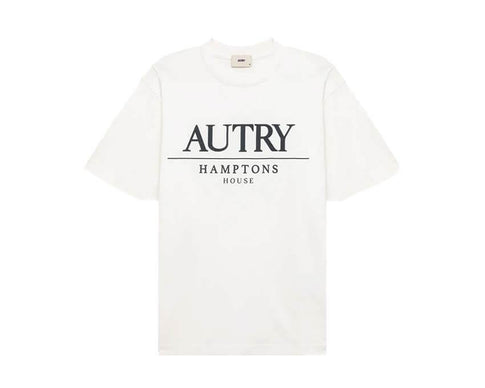 Autry T-Shirt Hamptons House Logo Bianco — t-shirt logo cotone premium lifestyle Autry