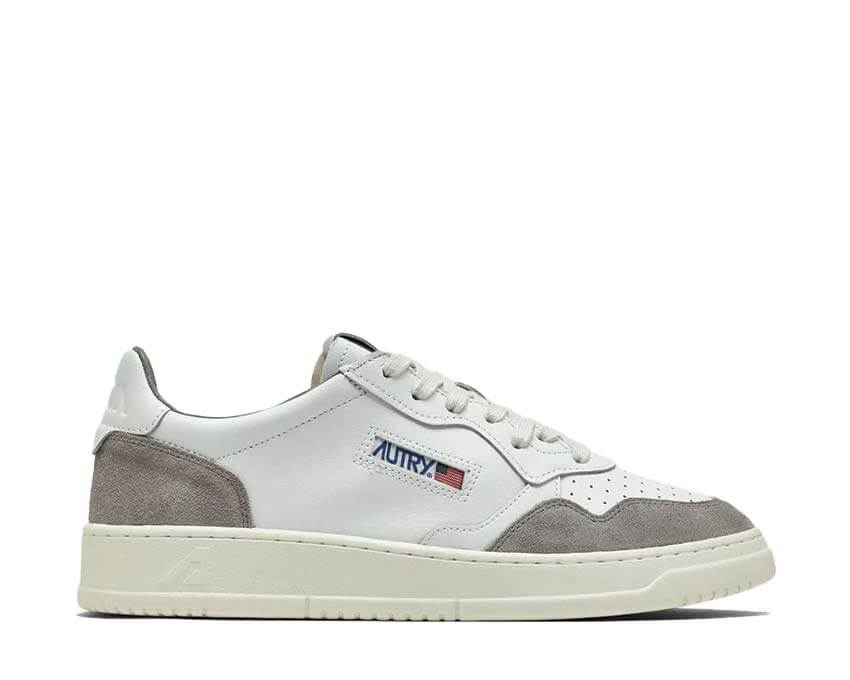 Autry Medalist Low Cemento — sneakers homme cuir gris béton lifestyle premium