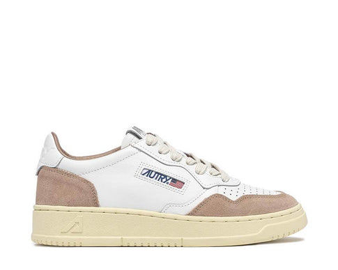Autry Medalist Low Blanc Crème — sneakers femme cuir blanc crème tennis vintage premium