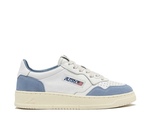 Autry Medalist Low W Goat Suede White Street — sneaker donna pelle retro sport