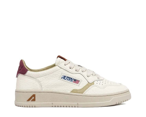 Autry Medalist Low Marshmallow/Cuir Bordeaux — sneaker homme cuir bordeaux blanc marshmallow