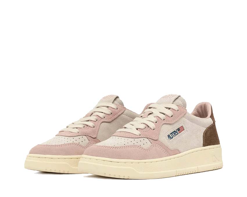 Autry Medalist Low W Nubuck Suede Nugget Loft vue latérale — cuir et daim bicolore