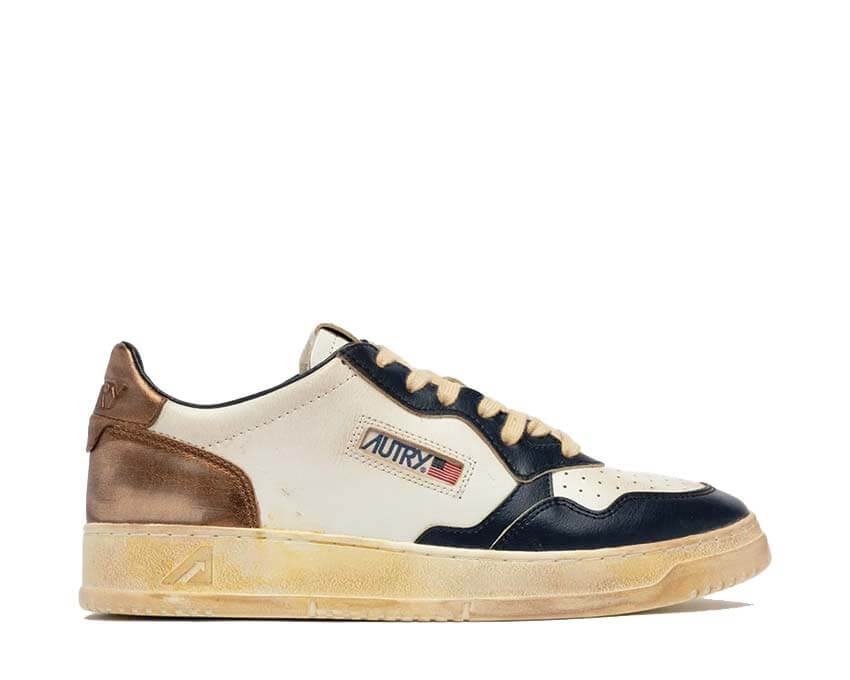 Autry Medalist Low Super Vintage Multicolore — sneaker homme cuir coloré vintage rétro sport