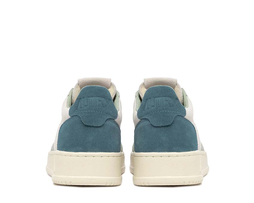 Autry Medalist Low Tricolore Suede Griffon Black Sohle — Vintage-Gummisohle