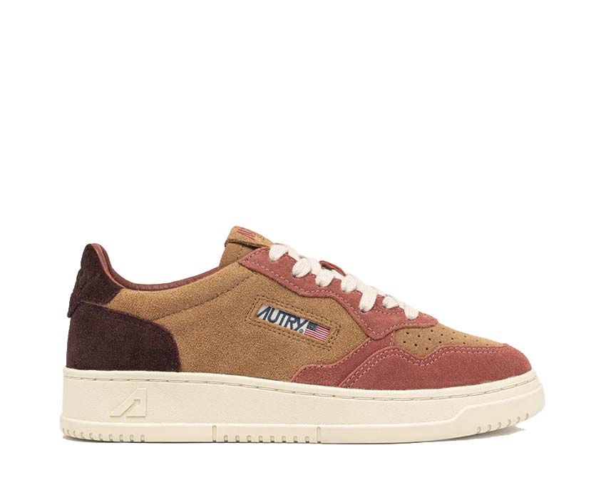 Autry Medalist Low Tricolore Bonito Street/Wine — sneaker homme cuir tricolore rouge vin