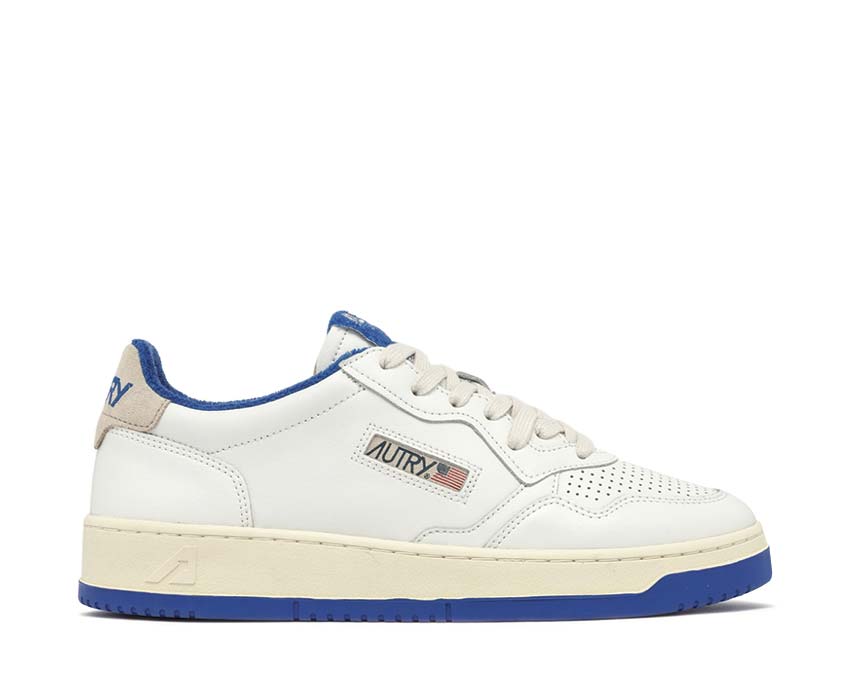Autry Medalist Low Virgin Sponge White Peach — sneaker homme cuir rétro sport