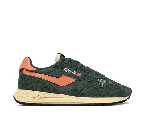 Autry Reelwind Low Suede Net Bottle Orange — Herren-Sneaker Wildleder Netz Orange