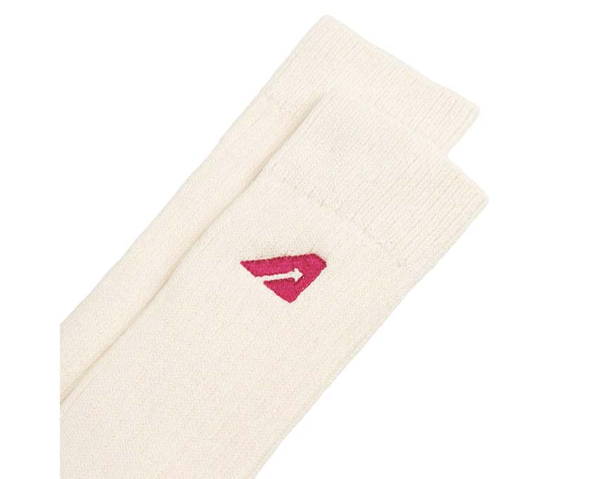 Autry Socks Knitted Cotton Light Cream détail — tricot fin coton crème clair Autry