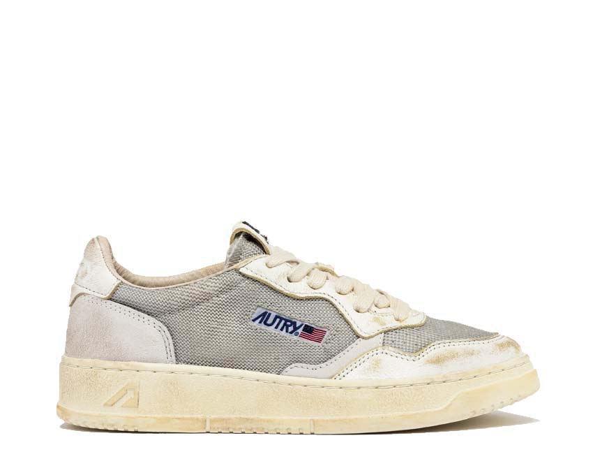 Autry Super Vintage Low Dragon Goat Sepia White — sneaker uomo pelle di capra