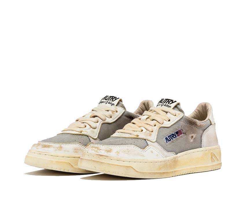 Autry Super Vintage Low Dragon Goat Sepia White suola — suola in gomma