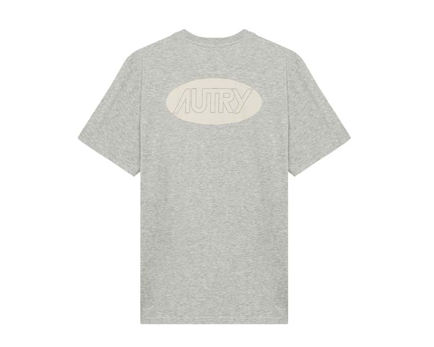 Autry T-Shirt Main Cotton Light Blue dos — t-shirt bleu ciel dos logo Autry