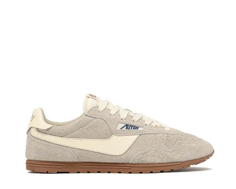 Autry Windspin Low Wife — sneaker homme daim cuir blanc cassé