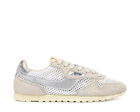 Autry Windspin Low Coloris Naturel — sneaker femme mesh et cuir sport running