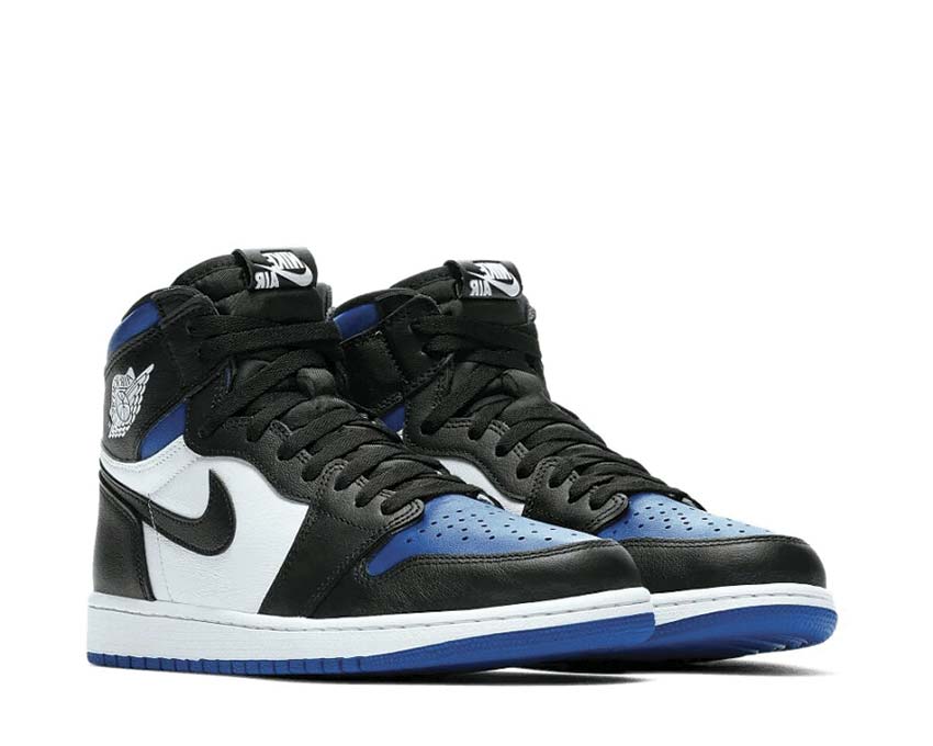 Air Jordan 1 Retro High OG Game Royal vista laterale — pelle blu Game Royal