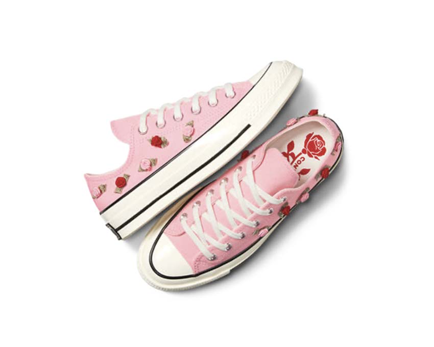 Converse Chuck 70 Valentine's Day Light Jellyfish vue latérale — tige haute toile rose lilas
