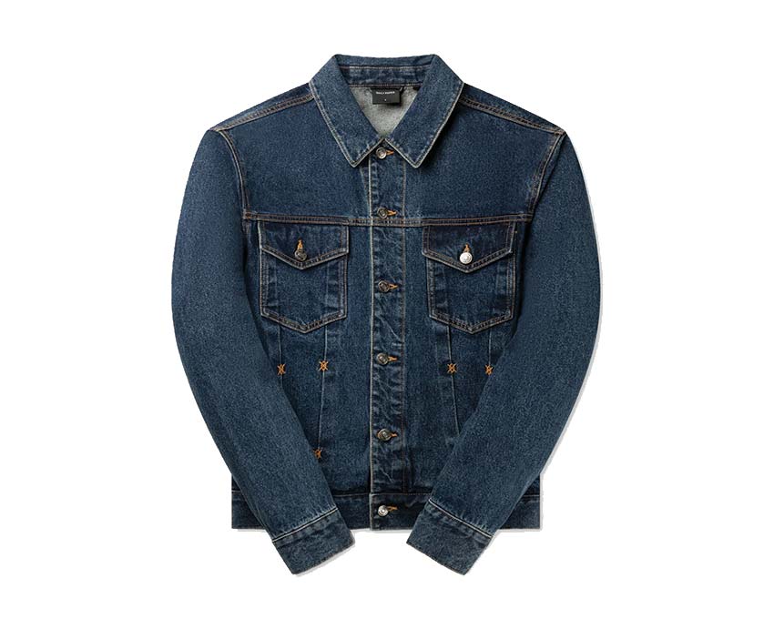 Daily Paper Bomi Denim Jacket Blue — Unisex-Jeansjacke zweifarbig