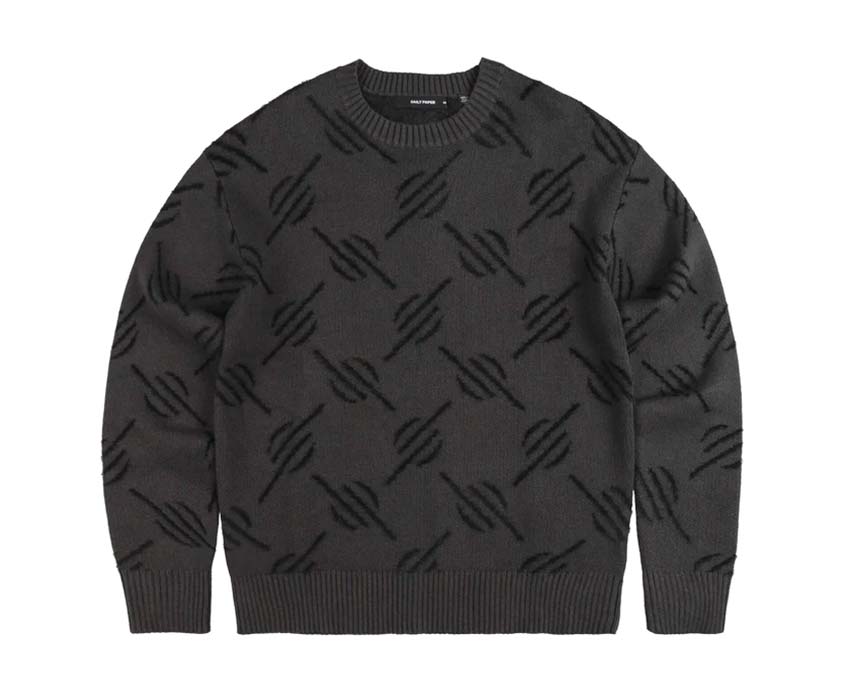 Daily Paper Tevin Monogram Knit Sweater Grey — maglione unisex maglia monogramma