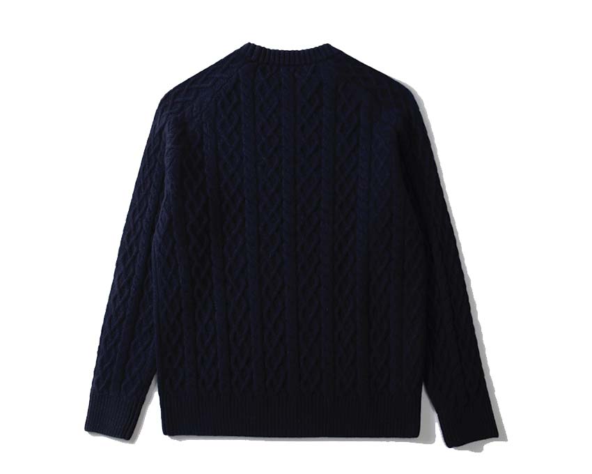 Edmmond Studios 10 Years Sweater Plain Navy vista lateral — punto marino