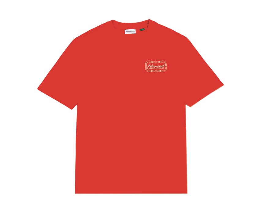 Edmmond Studios Bellboy Tee Red — t-shirt homme coton groom rouge