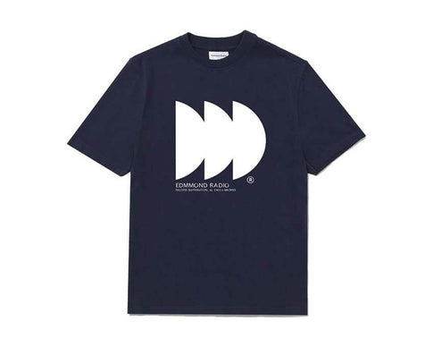 Edmmond Studios Edmmond Radio jaune — t-shirt homme imprimé radio vintage en coton