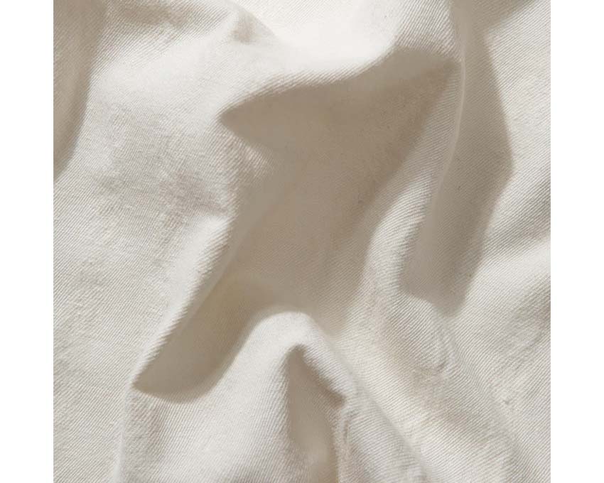 Edmmond Studios Giorgios Short Sleeve Off White vue latérale — tissu léger estival