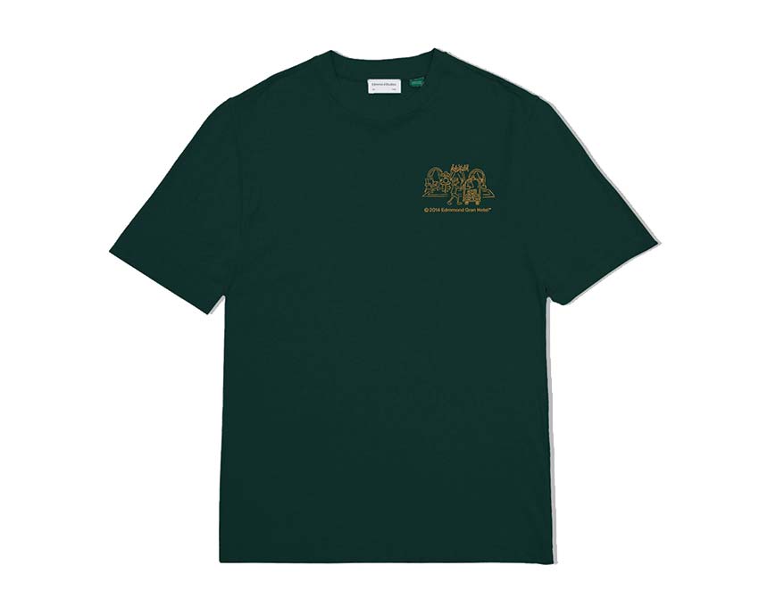 Edmmond Studios Gran Motel Group Tee Dark Green — t-shirt uomo motivo motel