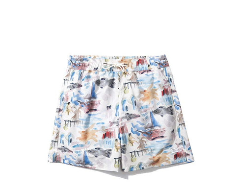 Edmmond Studios Holiday Shorts Off White — short unisexe coton vacances