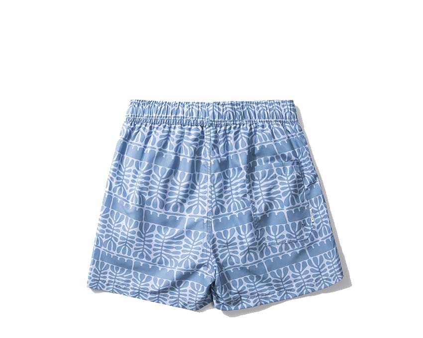 Edmmond Studios Leaves Shorts Plain Steel Detail — Blätter-Aufdruck Bein