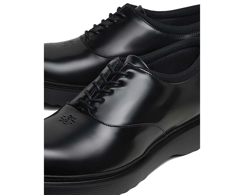 Filling Pieces Bulky Derby Black vista laterale — silhouette derby massiccia