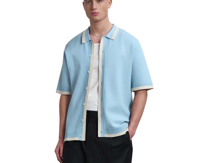 Filling Pieces Knit Shirt Gardener Arona vue — chemise tricot vert Filling Pieces