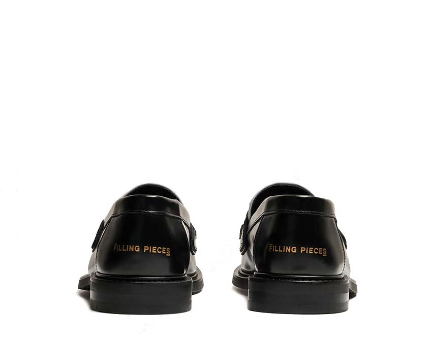 Filling Pieces Loafer Bonsai Black vista laterale — pelle nera liscia Bonsai