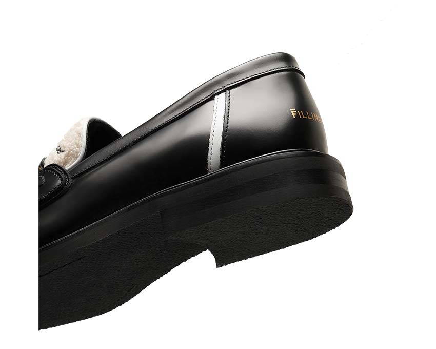 Filling Pieces Loafer Bonsai Black dettaglio — finiture pelle lusso olandese