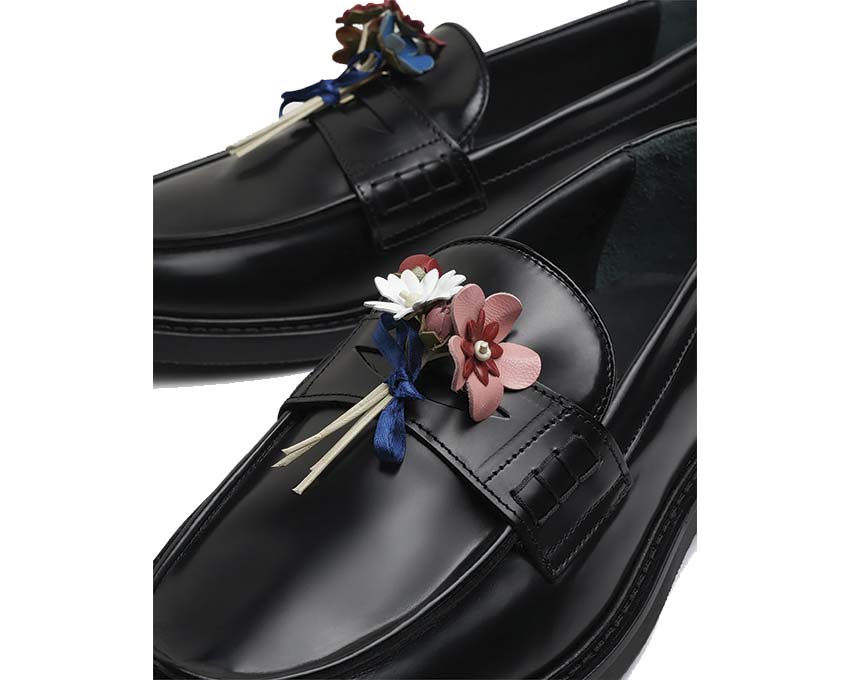 Filling Pieces Loafer Bouquet Black Seitenansicht — Leder Vollnarbe