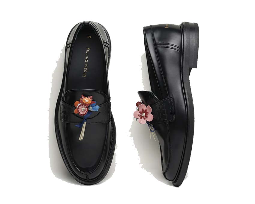 Filling Pieces Loafer Bouquet Black Detail — handwerkliche Verarbeitung