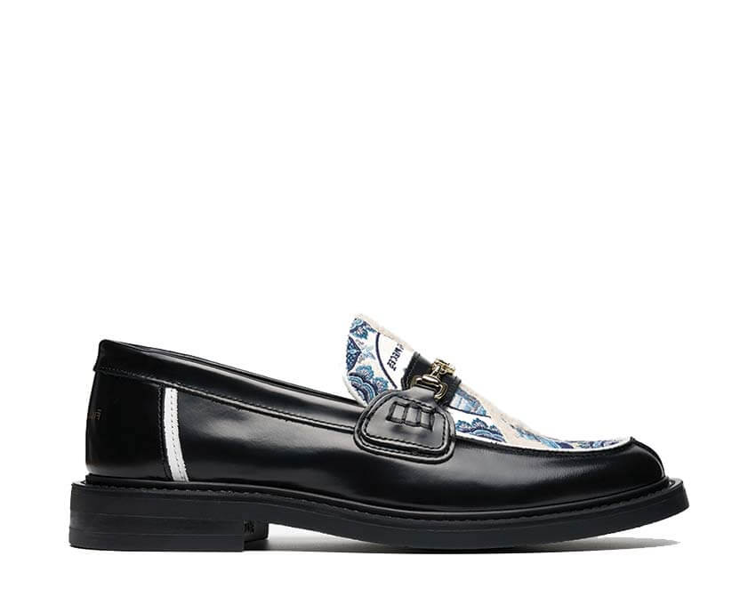 Filling Pieces Loafer Broken Plate — mocasín unisex cuero motivo cerámica