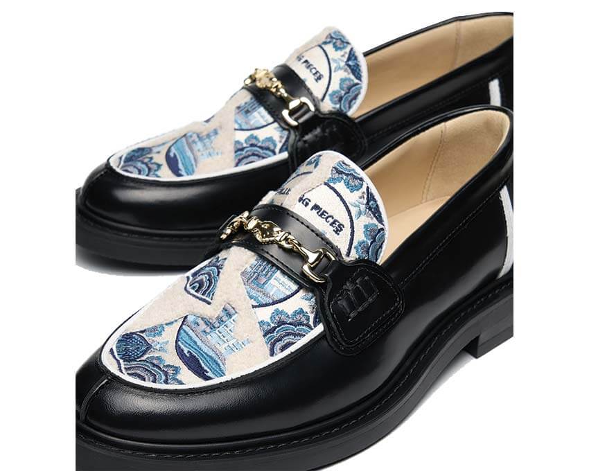 Filling Pieces Loafer Broken Plate Seitenansicht — Broken Plate Aufdruck