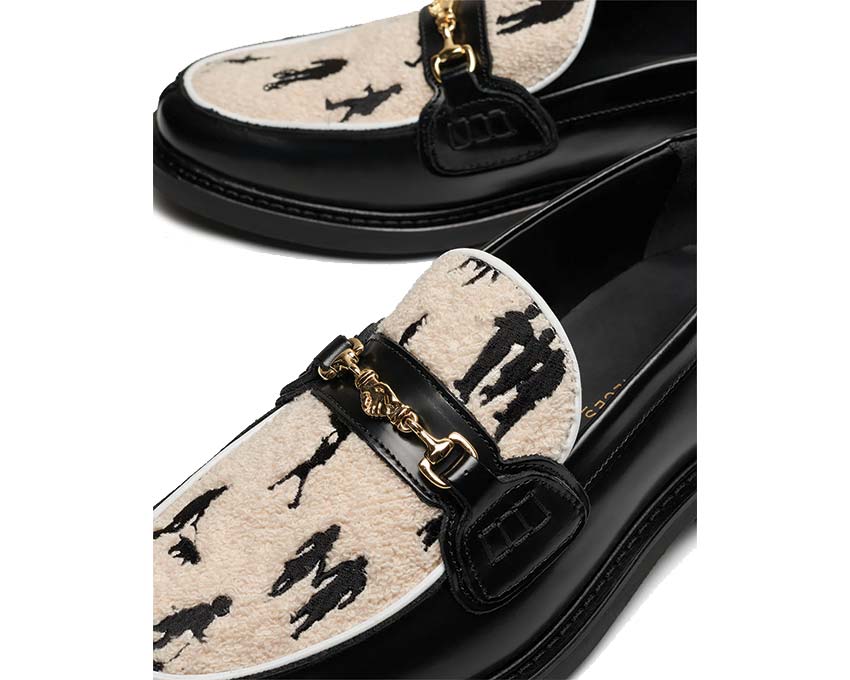 Filling Pieces Loafer Generations Black vista laterale — pelle nera liscia Generations