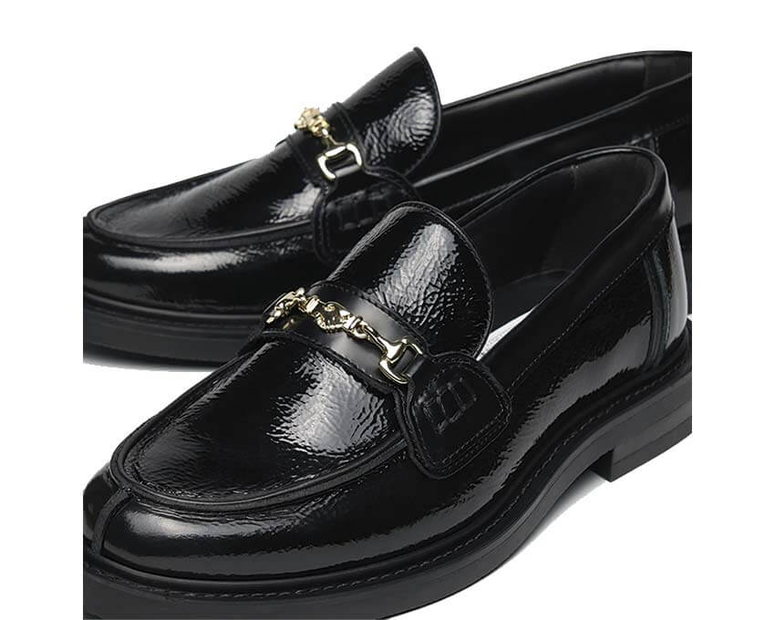 Filling Pieces Loafer Glace Seitenansicht — lackiertes Glace-Leder