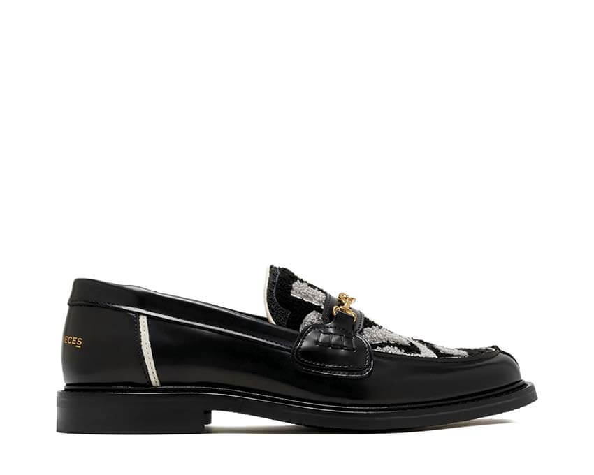 Filling Pieces Loafer Gowtu Black Grey — Herren-Loafer zweifarbiges Leder Luxus