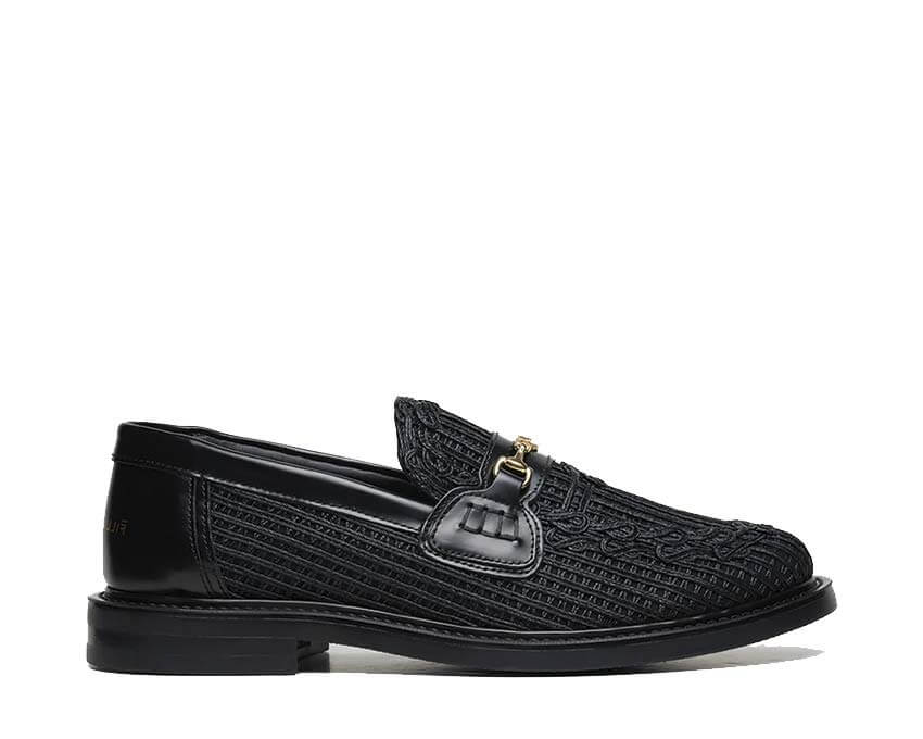 Filling Pieces Loafer Panier Black — Unisex-Loafer geflochten schwarz handgefertigt